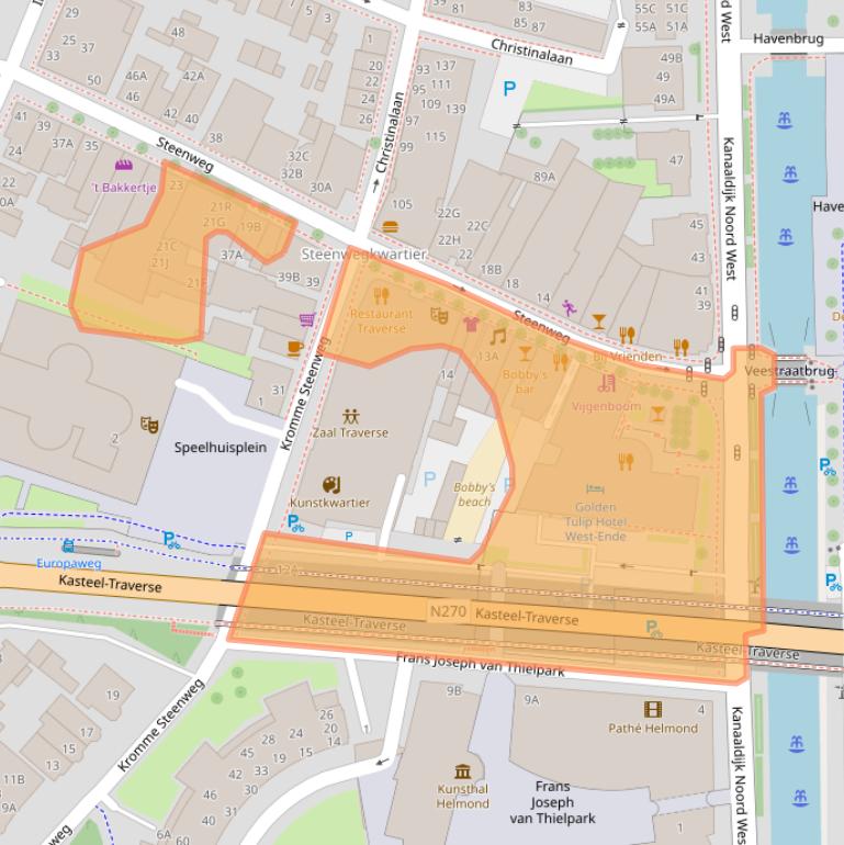 Kaart van postcodegebied 5707CD.