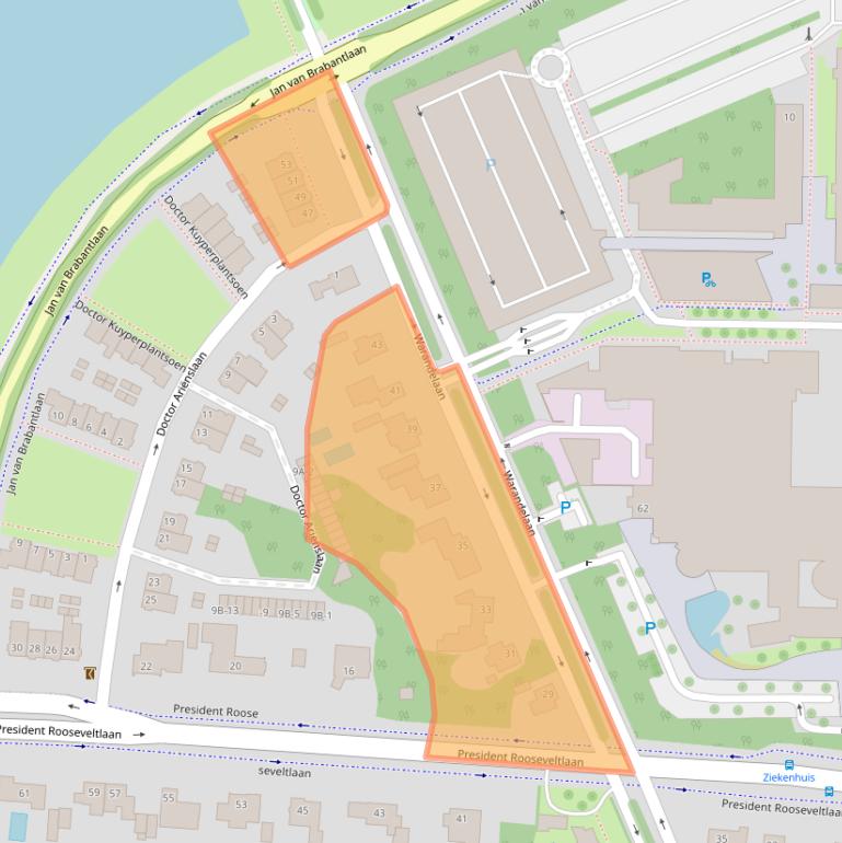 Kaart van postcodegebied 5707CT.