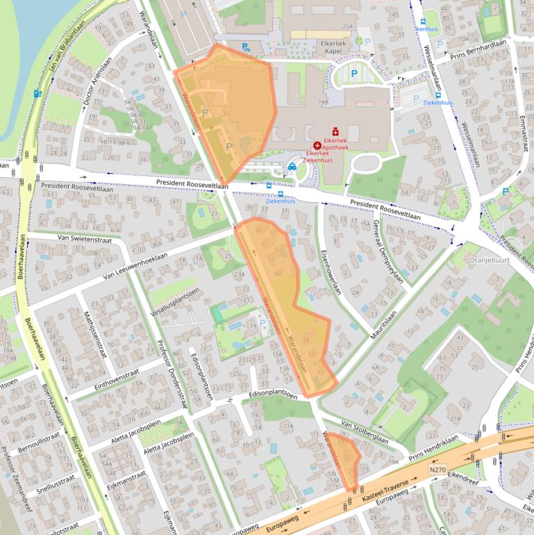 Kaart van postcodegebied 5707CV.