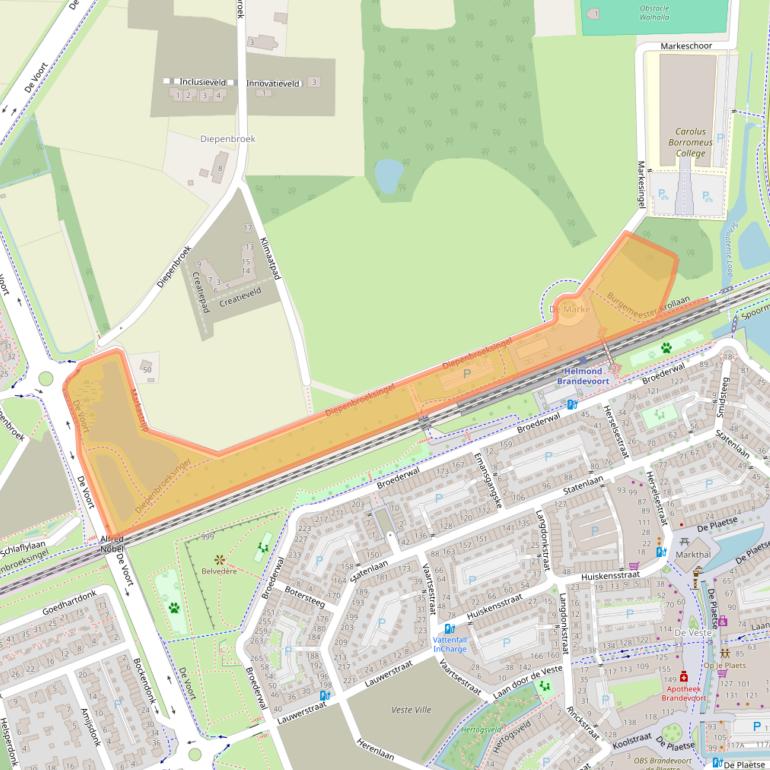 Kaart van postcodegebied 5707DH.