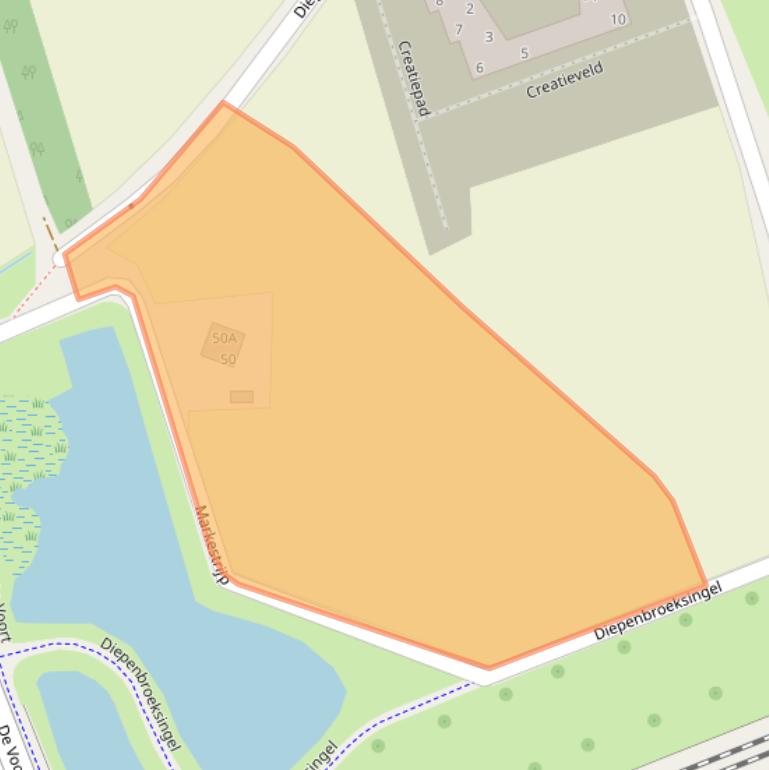 Kaart van postcodegebied 5707DL.