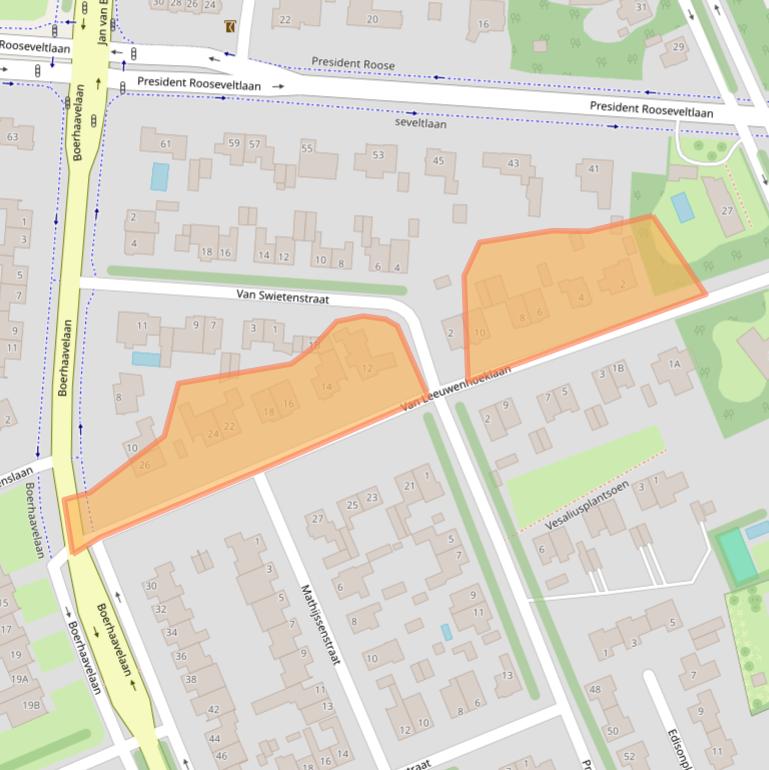 Kaart van postcodegebied 5707EC.