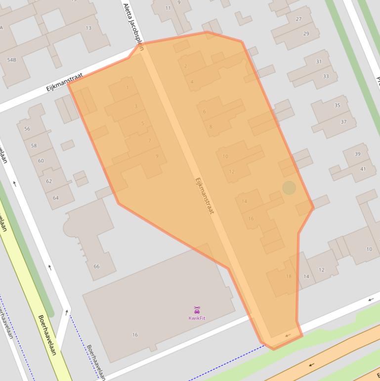 Kaart van postcodegebied 5707EJ.