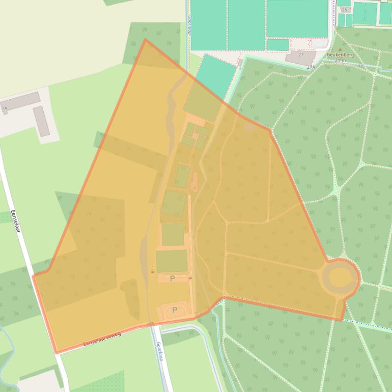 Kaart van postcodegebied 5707EZ.