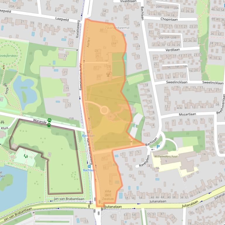 Kaart van postcodegebied 5707GL.