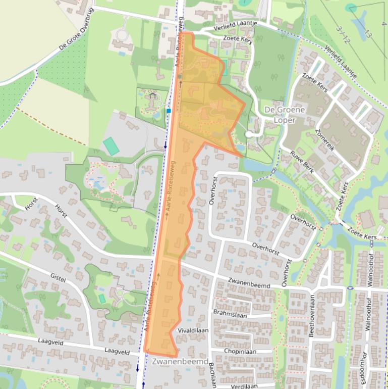 Kaart van postcodegebied 5707GM.