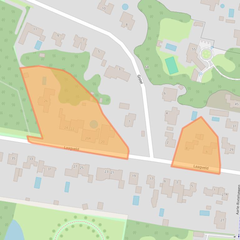 Kaart van postcodegebied 5707GS.