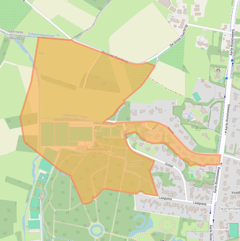 Kaart van postcodegebied 5707GW.
