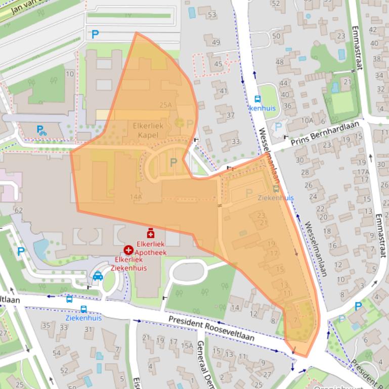 Kaart van postcodegebied 5707HA.