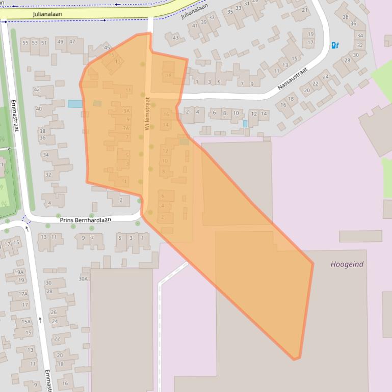 Kaart van postcodegebied 5707HK.