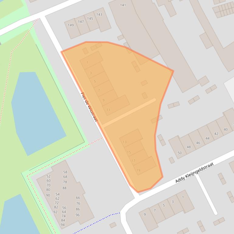 Kaart van postcodegebied 5707HW.