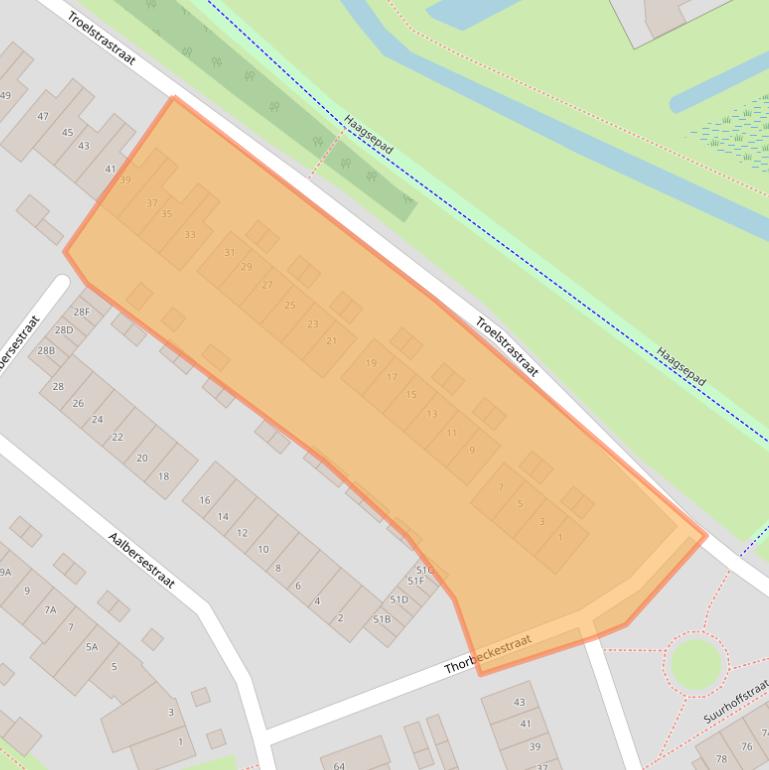 Kaart van postcodegebied 5707JB.