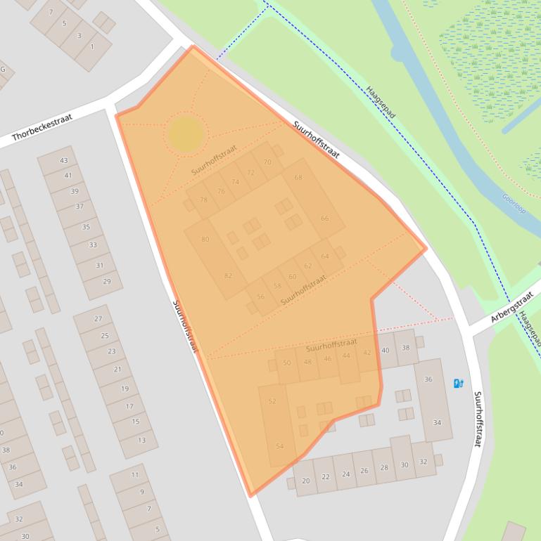 Kaart van postcodegebied 5707JG.
