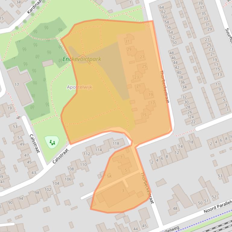 Kaart van postcodegebied 5707JL.