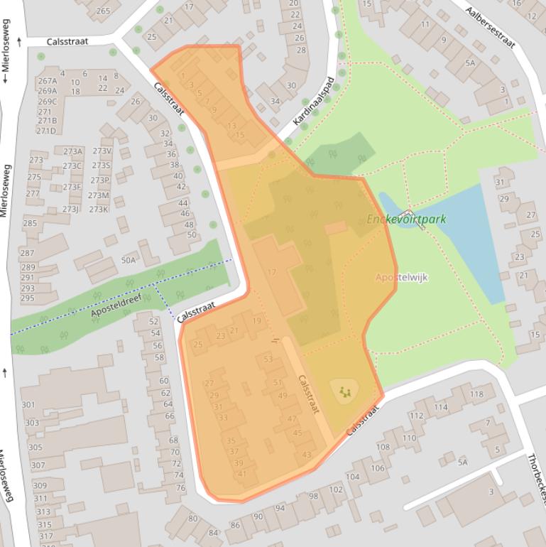 Kaart van postcodegebied 5707JN.