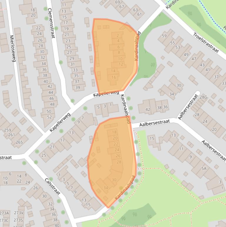 Kaart van postcodegebied 5707JP.