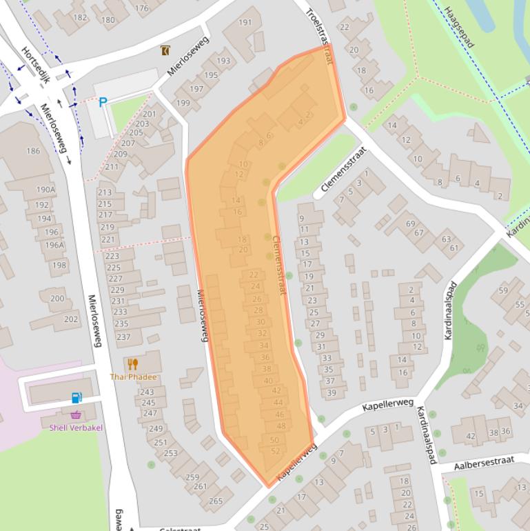 Kaart van postcodegebied 5707JT.