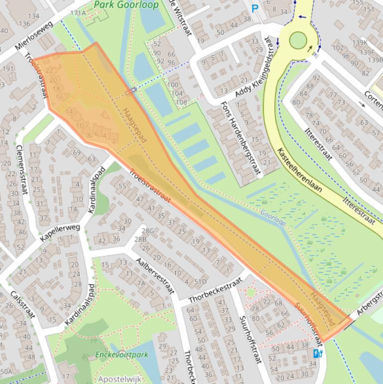 Kaart van postcodegebied 5707JW.