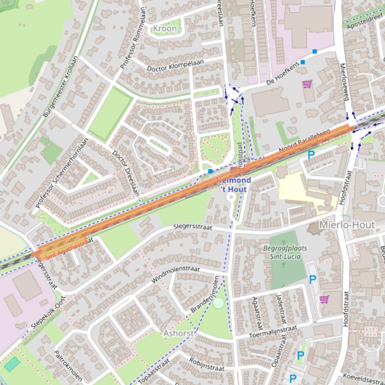 Kaart van postcodegebied 5707KX.