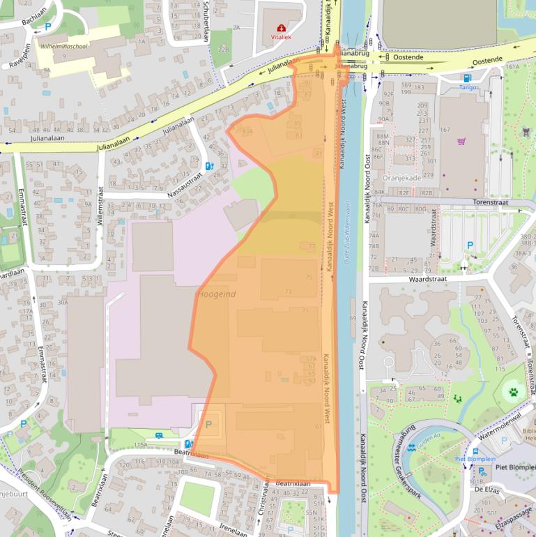 Kaart van postcodegebied 5707LC.