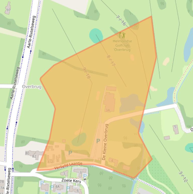 Kaart van postcodegebied 5707LG.