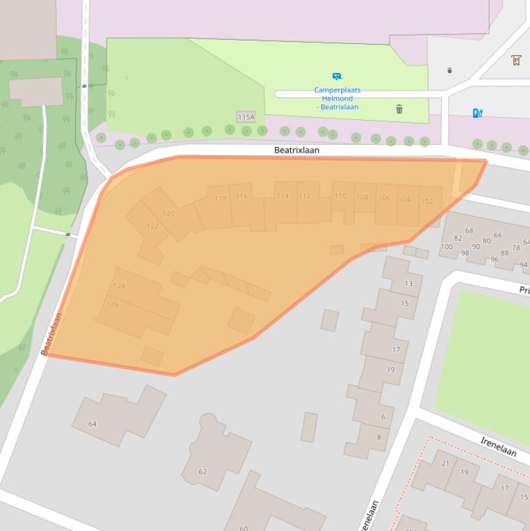 Kaart van postcodegebied 5707LZ.