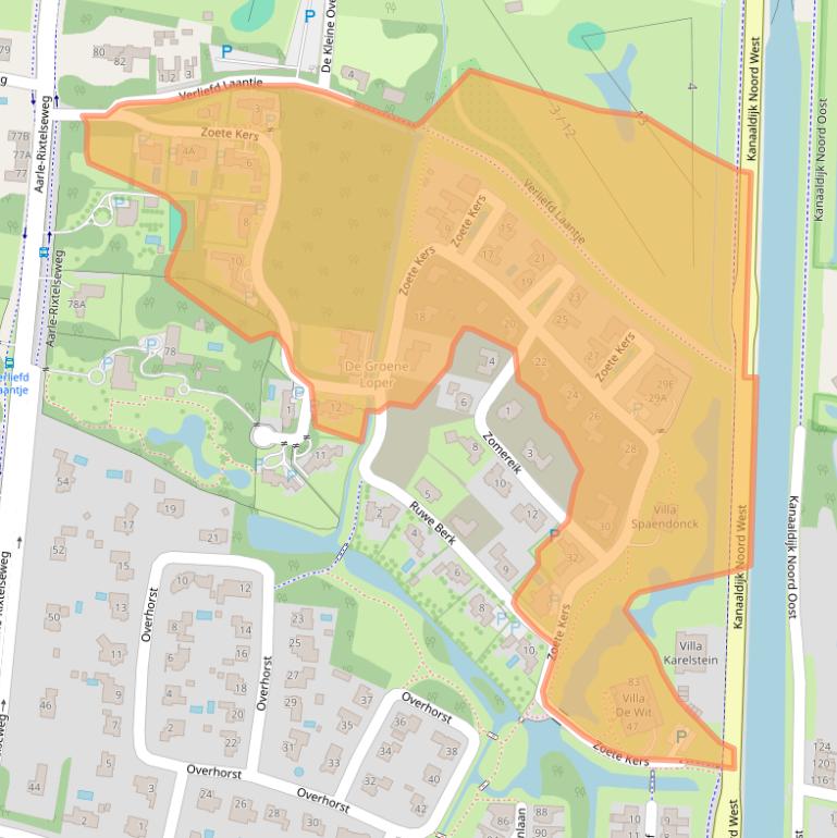 Kaart van postcodegebied 5707PA.