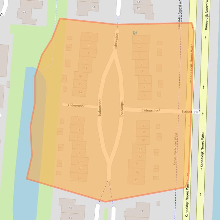 Kaart van postcodegebied 5707PG.