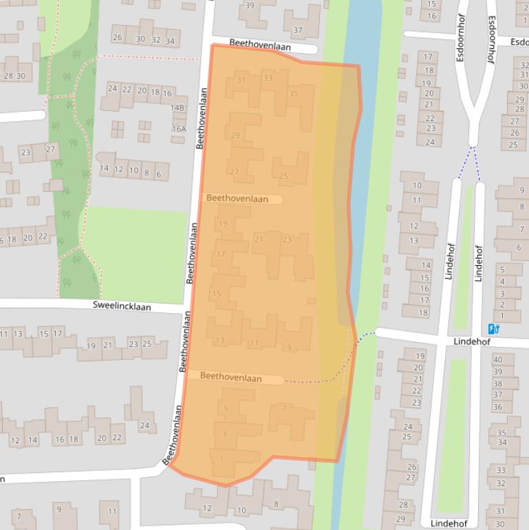 Kaart van postcodegebied 5707PT.