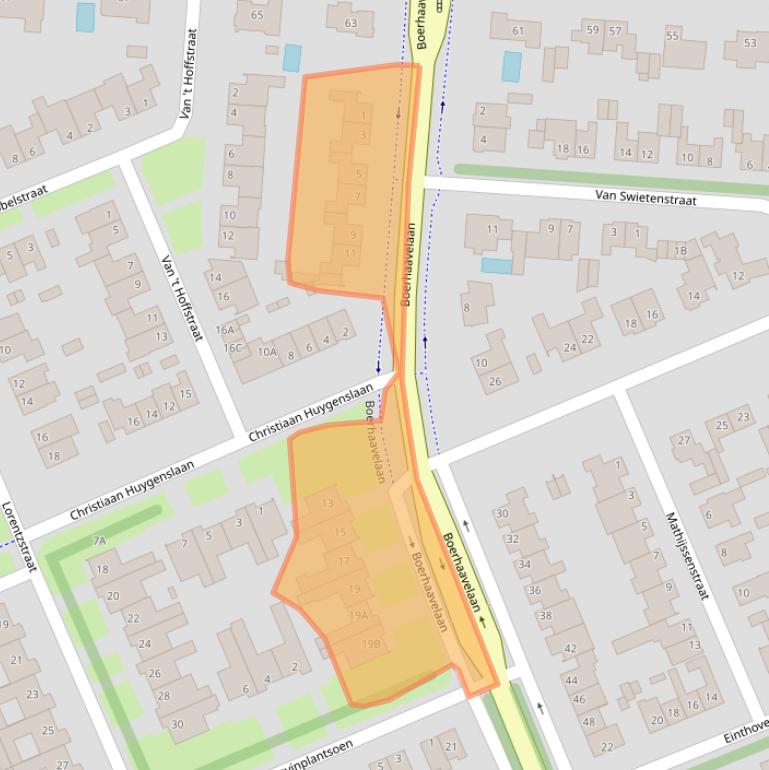 Kaart van postcodegebied 5707SE.