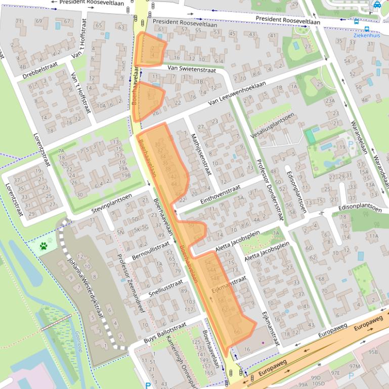 Kaart van postcodegebied 5707SL.