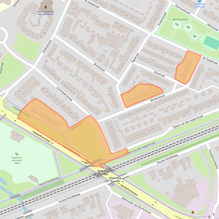 Kaart van postcodegebied 5707SZ.