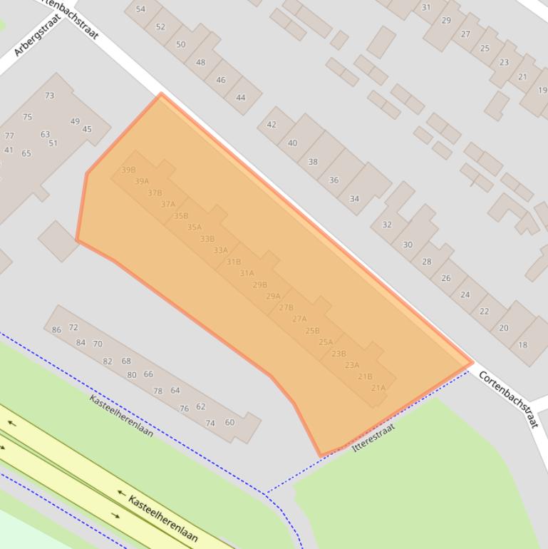 Kaart van postcodegebied 5707TC.