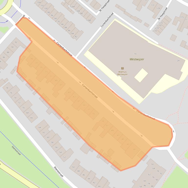 Kaart van postcodegebied 5707TD.