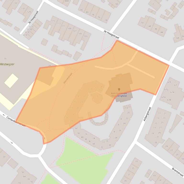 Kaart van postcodegebied 5707TM.