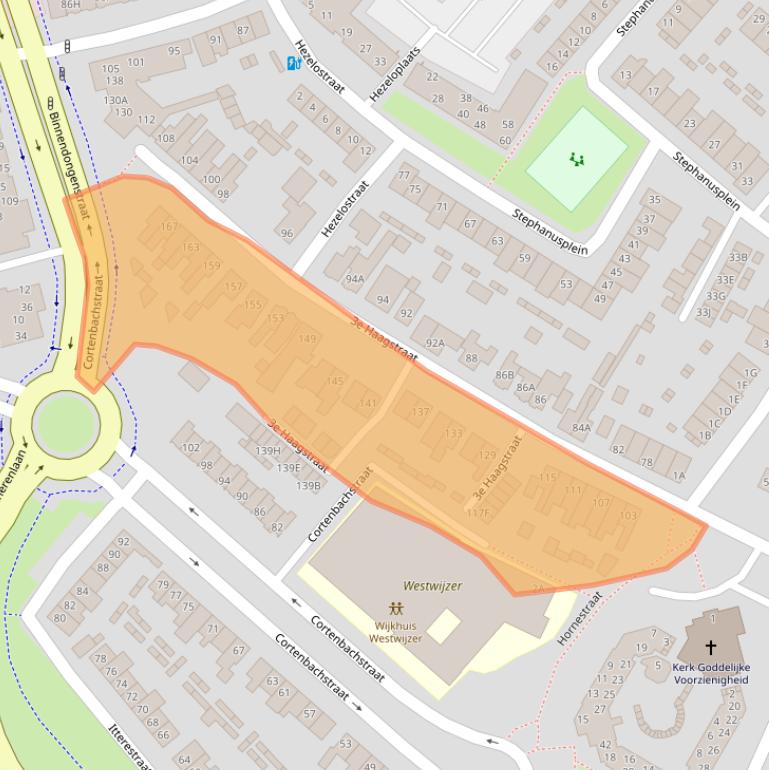 Kaart van postcodegebied 5707VC.