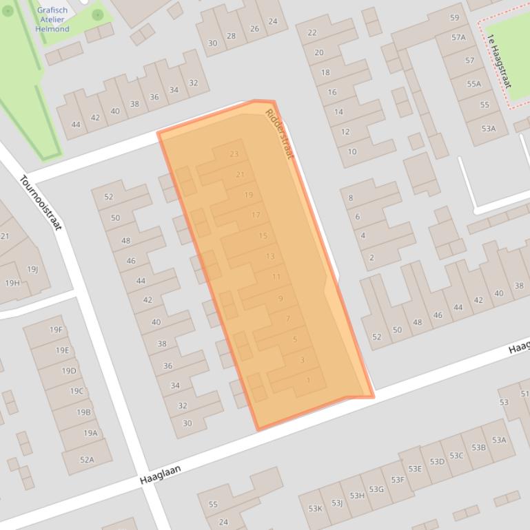 Kaart van postcodegebied 5707VN.