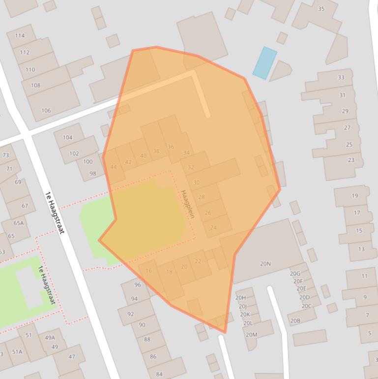 Kaart van postcodegebied 5707XE.