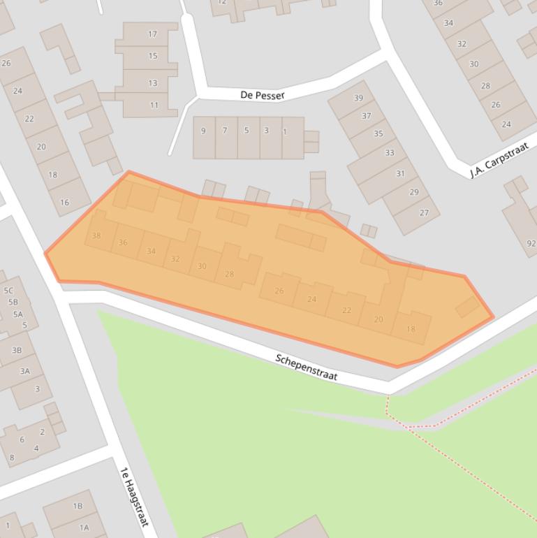 Kaart van postcodegebied 5707XL.