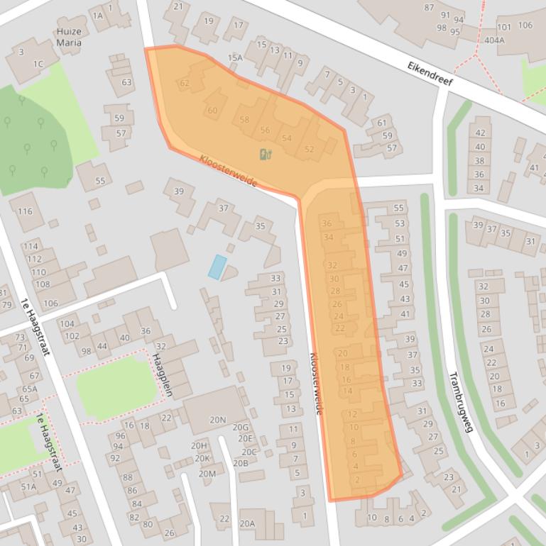 Kaart van postcodegebied 5707XX.