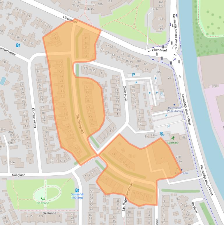 Kaart van postcodegebied 5707XZ.