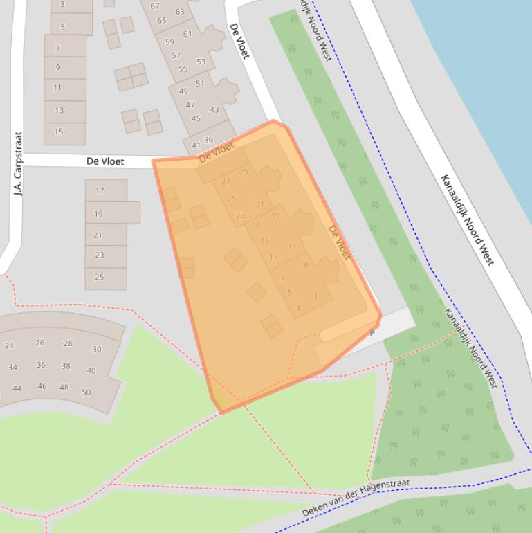 Kaart van postcodegebied 5707ZC.