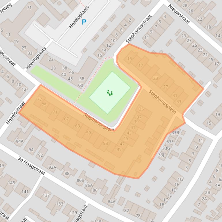 Kaart van postcodegebied 5707ZW.