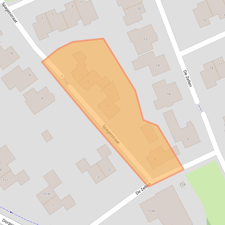 Kaart van postcodegebied 5708AB.