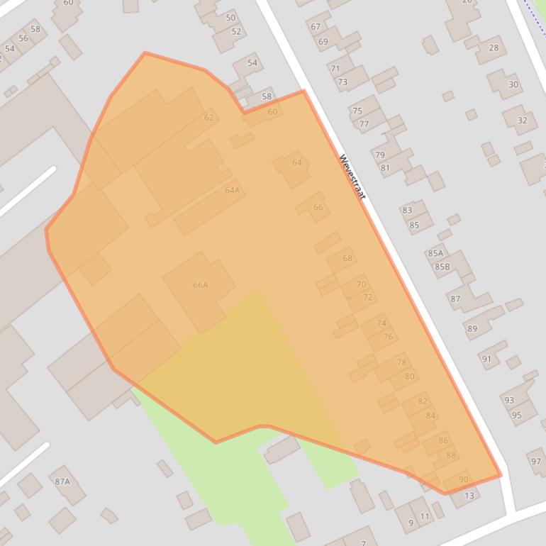 Kaart van postcodegebied 5708AH.