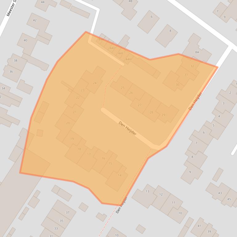 Kaart van postcodegebied 5708AK.