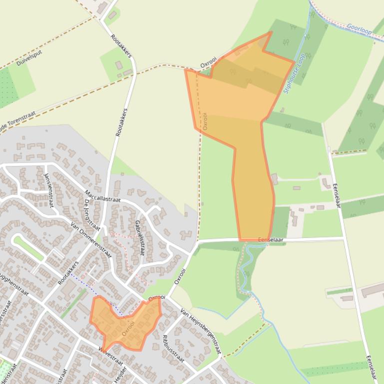 Kaart van postcodegebied 5708AS.
