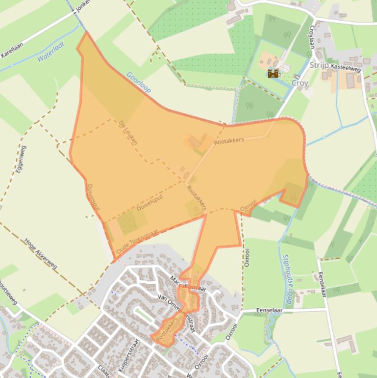 Kaart van postcodegebied 5708BA.