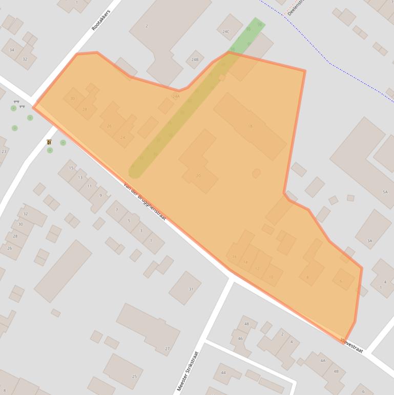 Kaart van postcodegebied 5708CB.