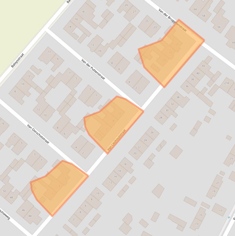 Kaart van postcodegebied 5708CD.